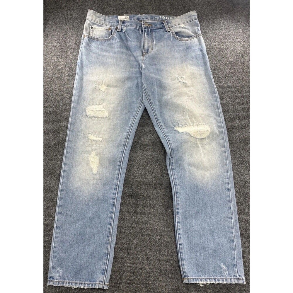Gap 1969 Sexy Boyfriend Jeans Women’s 28 Light Wash Distressed Ripped